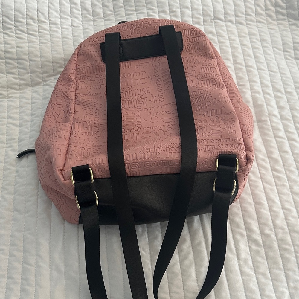 LIKE NEW!! Juicy Couture Embossed Pink Backpack - Picture 7 of 9